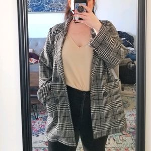 Houndstooth blazer jacket